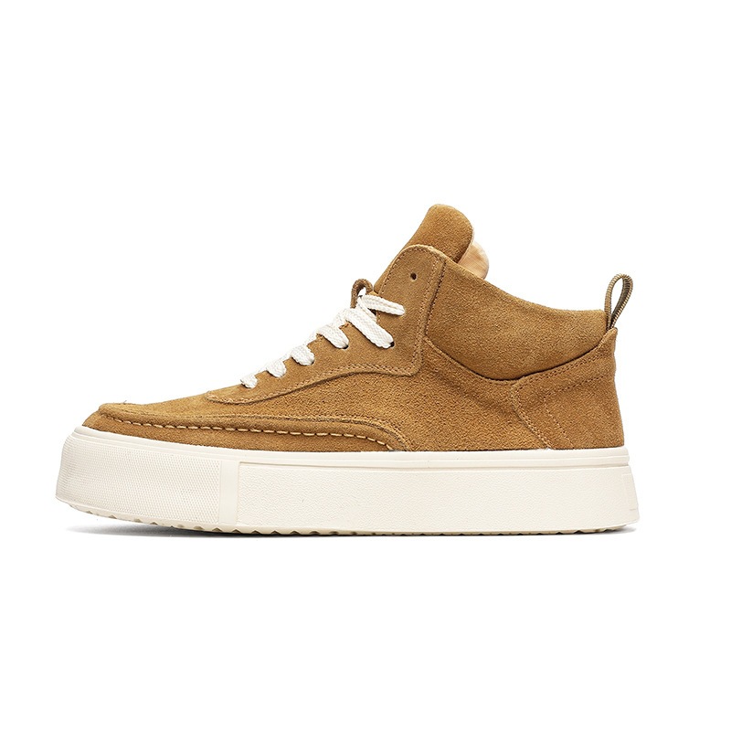 Leather Work Flats - Botas masculinas casuais estilo inglês de