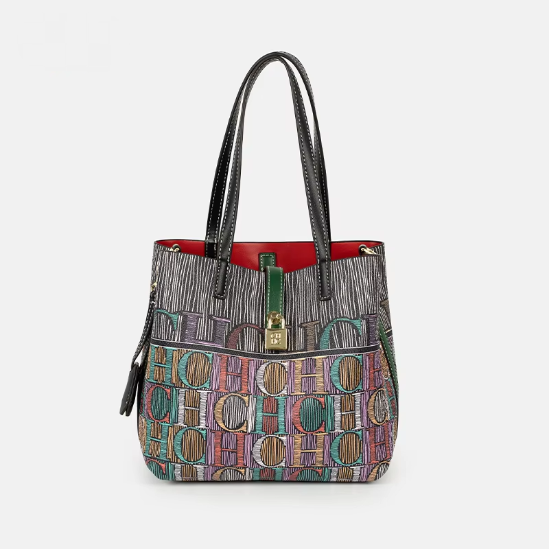 Leatherwork Art - Bolsa Bucket CH Art Colorida Estampada