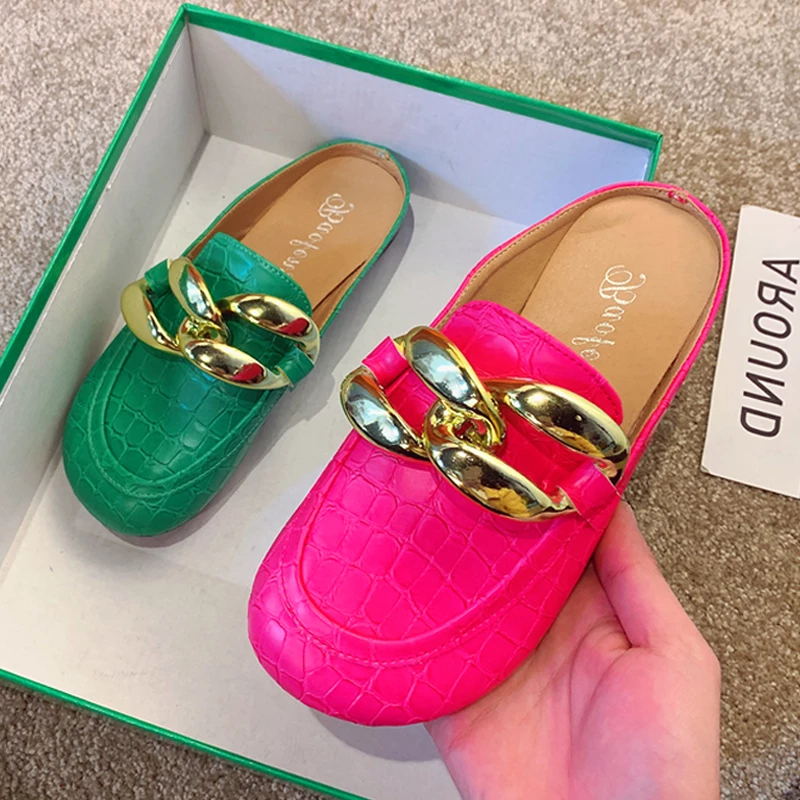 Leather Work Flats - Moda feminina chinelos plus size corrente