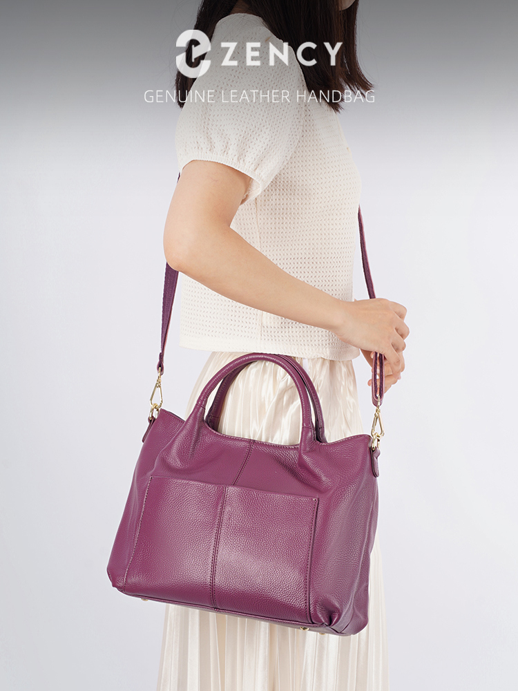 Leather Work Bag Women - Bolsa Tote Grande de Couro Genuíno