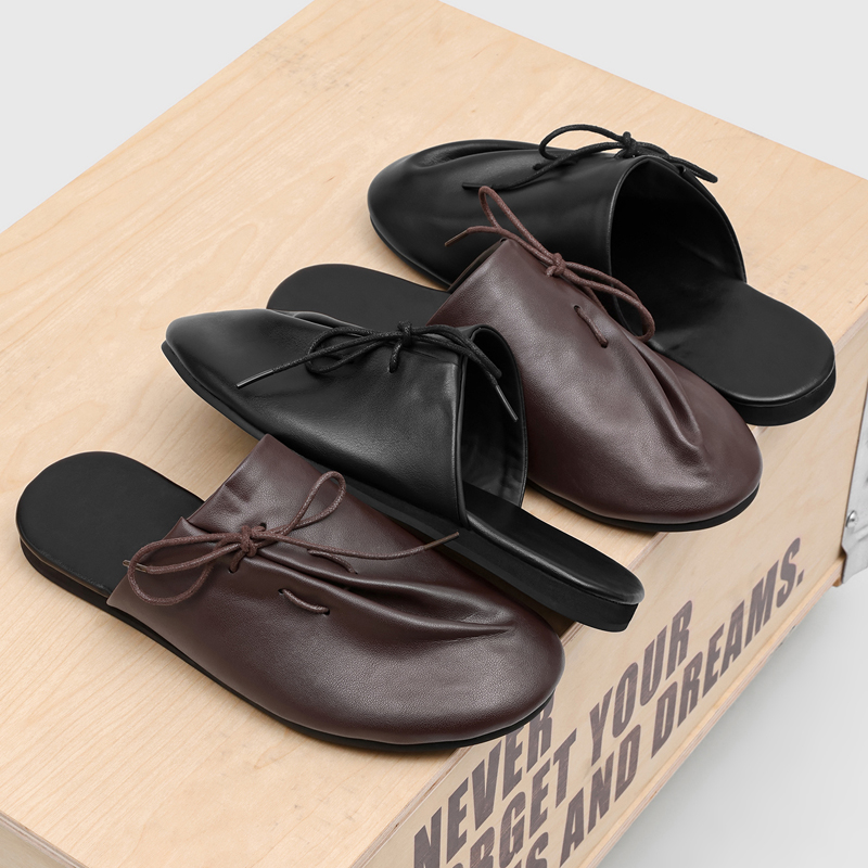 Leather Work Flats - Novos Chinelos Masculinos Confortáveis e Modernos