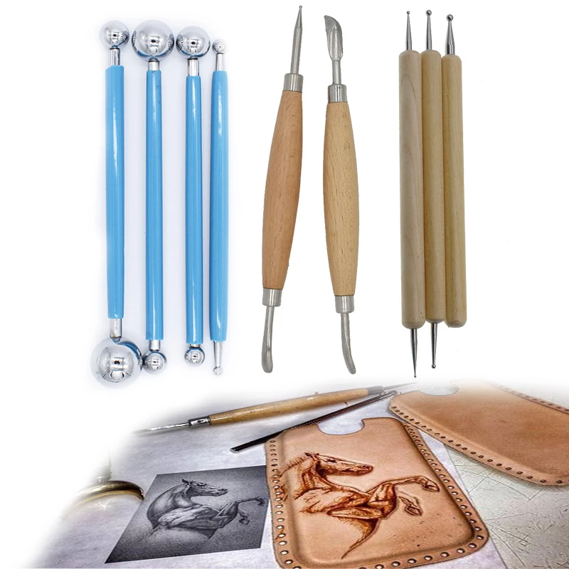 Leatherwork Art - Couro Caving Tool Set, Ponto Stylus,