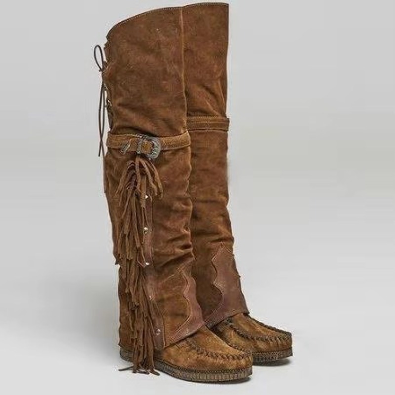 Leather Work Flats - Novas Botas Femininas 2026 Acima do