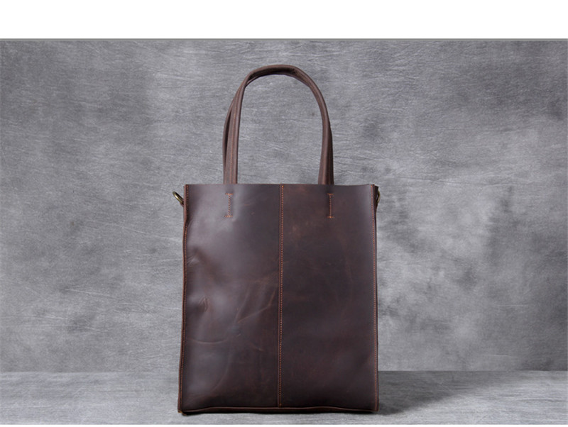 Vintage couro genuíno dos home - Leather Work Bag Laptop avaliação e preço