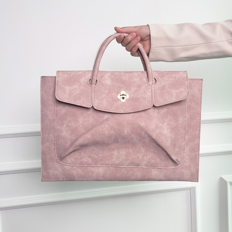 Bolsa Tote Elegante Rosa em Co - Leather Work Bag Laptop avaliação e preço