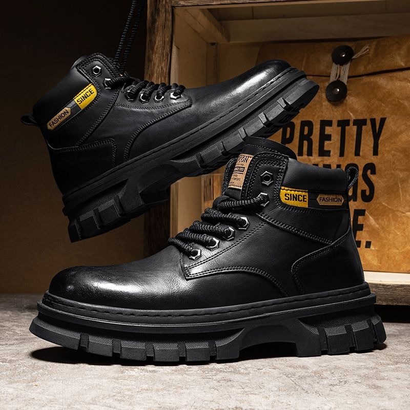 Botas de tornozelo de platafor - Leather Work Flats avaliação e preço
