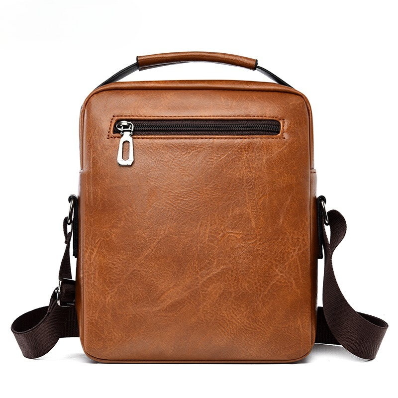 Bolsa de Ombro Casual Masculin - Leather Work Bag Laptop avaliação e preço