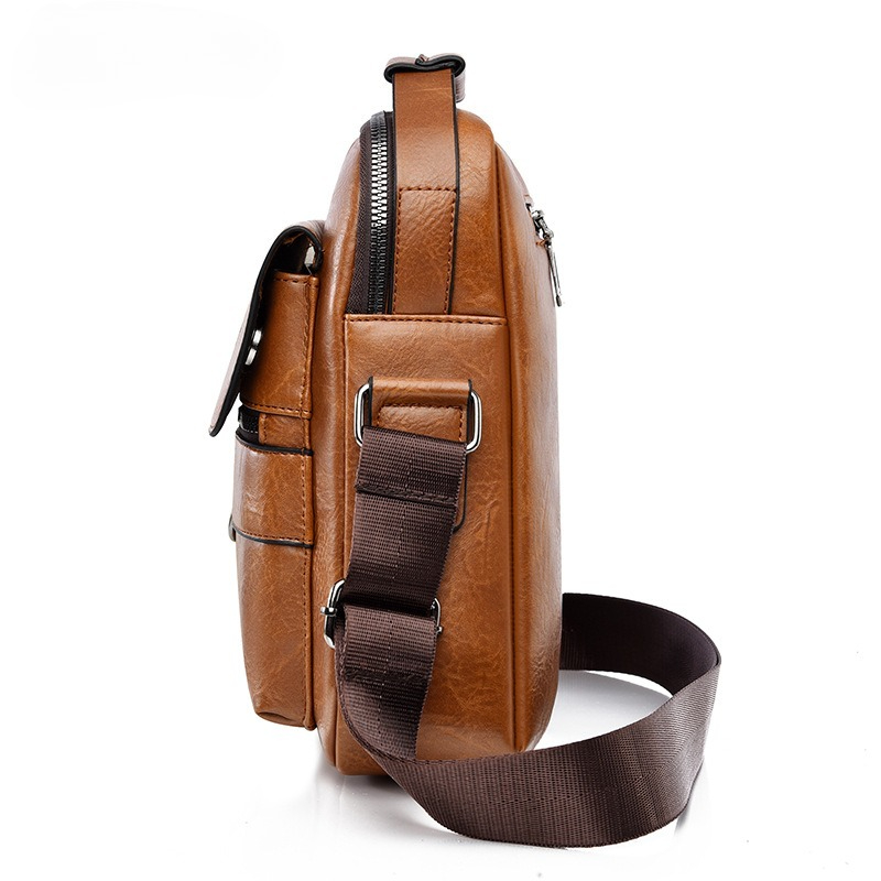 Bolsa de Ombro Casual Masculin - Leather Work Bag Laptop avaliação e preço