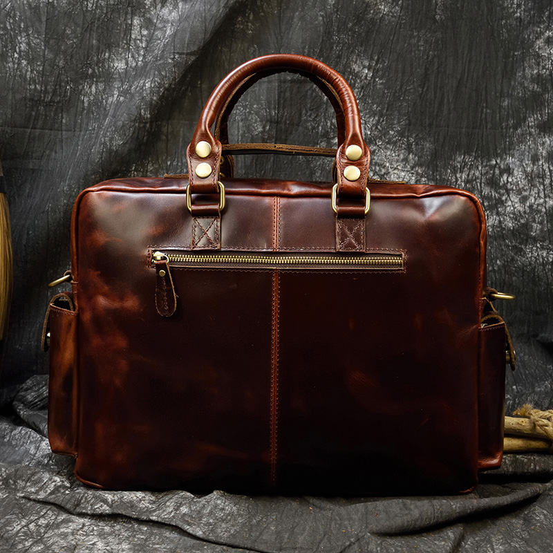 Bolsa de couro genuíno para ho - Leather Work Bag Laptop avaliação e preço