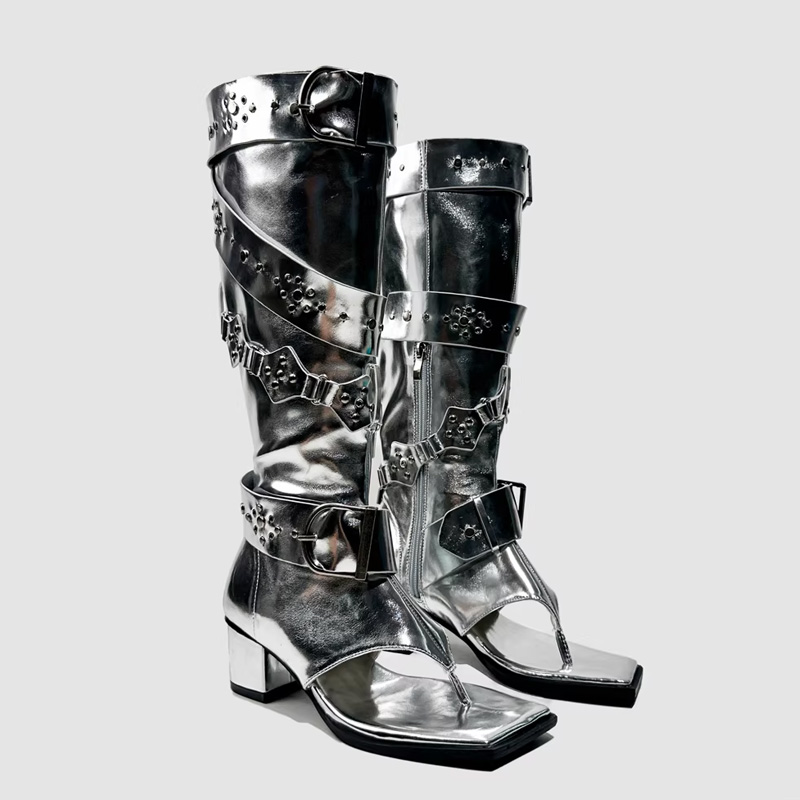 Botas de Salto Alto com Fivela - Belt Buckle Blank avaliação e preço