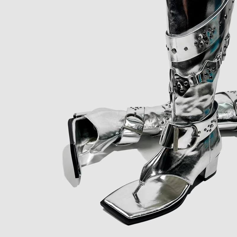 Botas de Salto Alto com Fivela - Belt Buckle Blank avaliação e preço