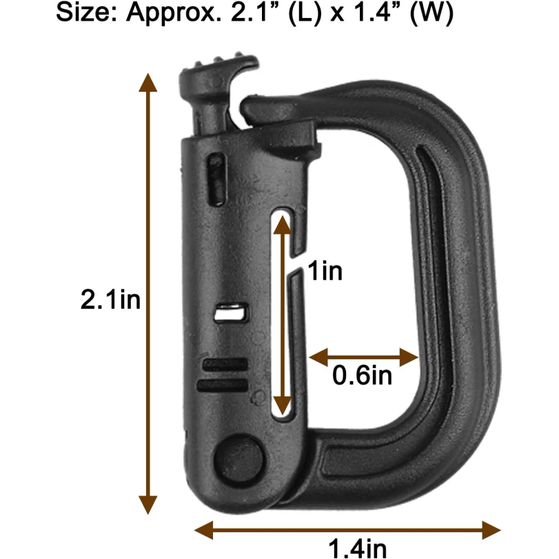 5 Peças Mosquetão Tático de Pl - Belt Buckle Blank avaliação e preço