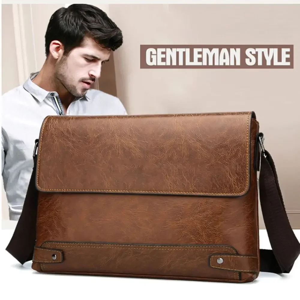 Pasta para homens couro do plu - Leather Work Bag Laptop avaliação e preço