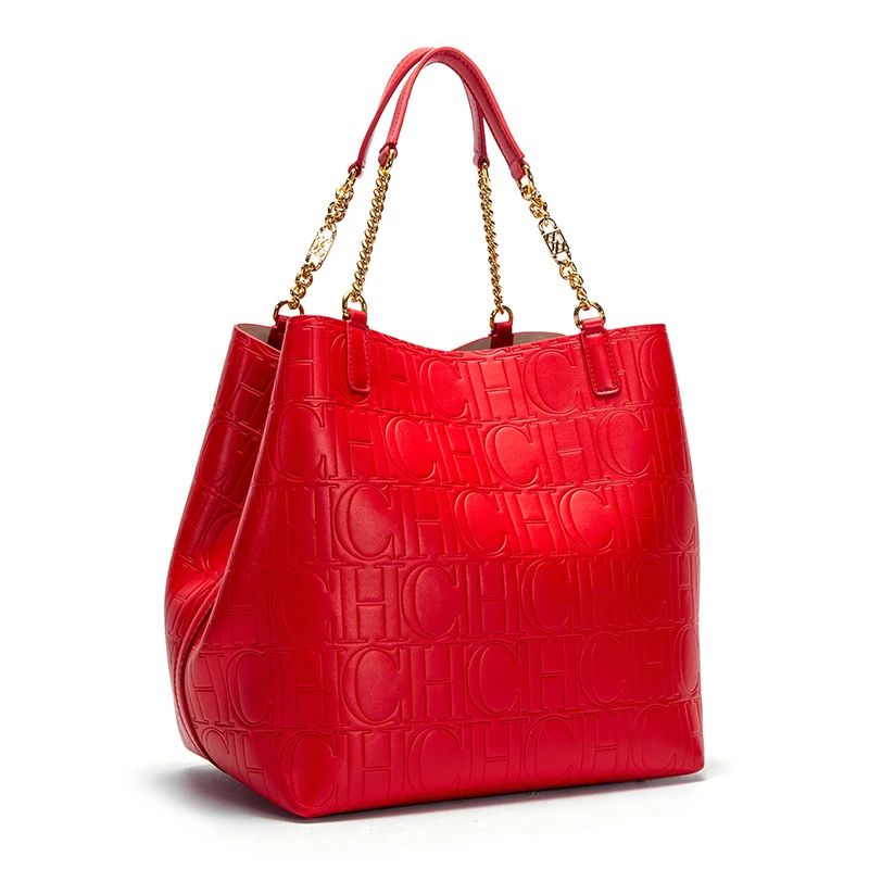 Chch bolsa tote feminina 2024  - Leather Work Bag Women avaliação e preço