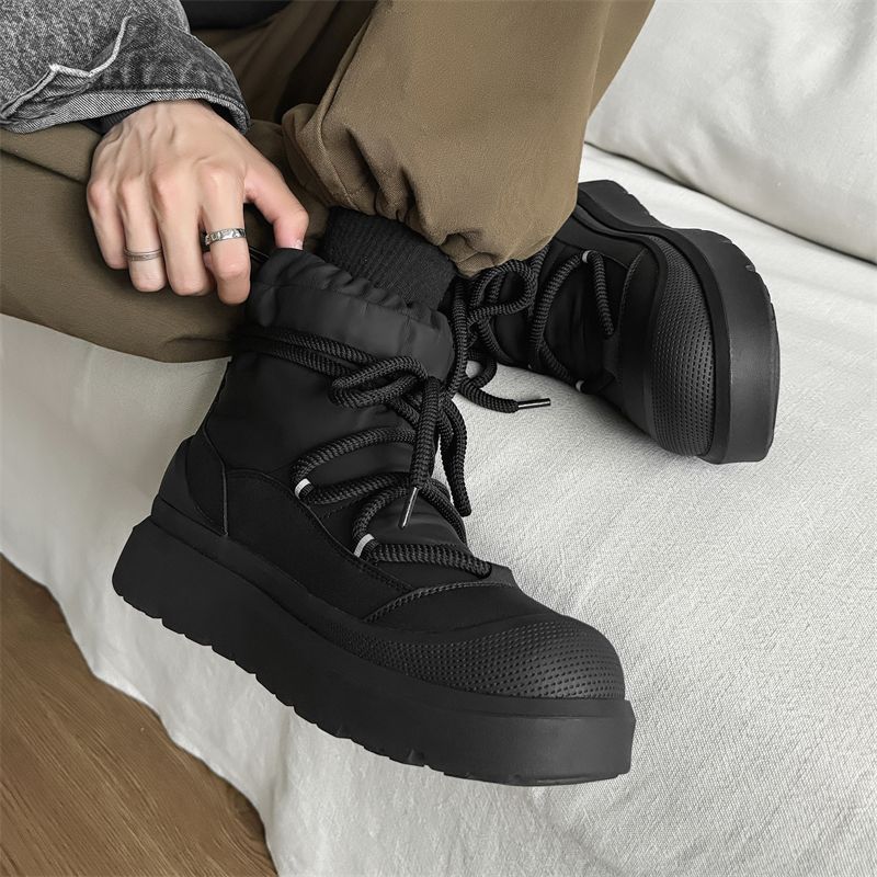 Designer novas botas de neve m - Leather Work Flats avaliação e preço