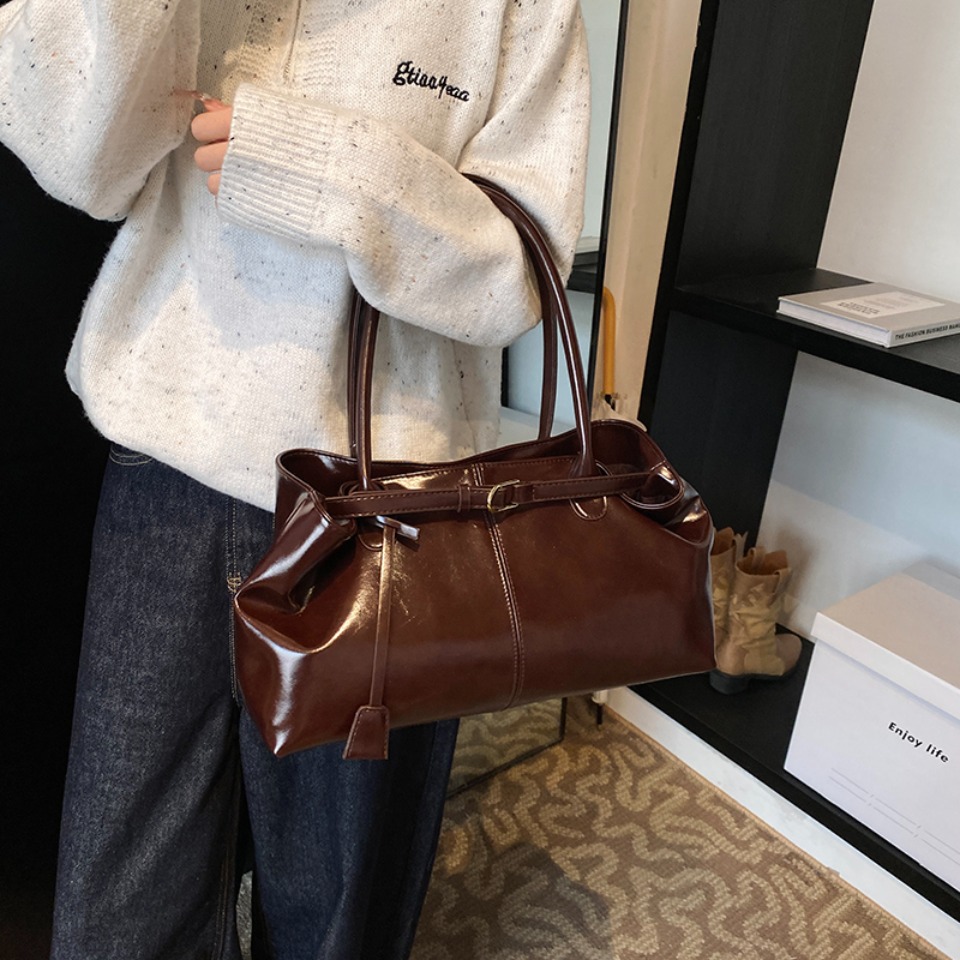 Inverno óleo couro do plutônio - Leather Work Bag Women avaliação e preço