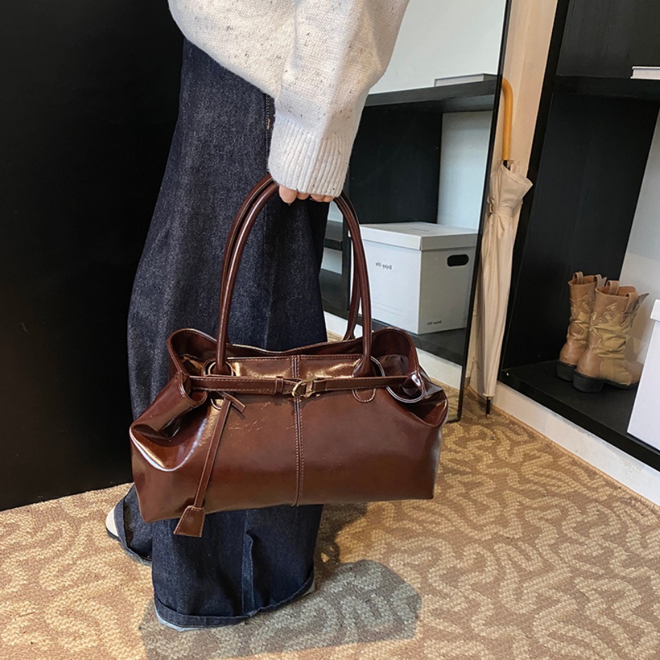 Inverno óleo couro do plutônio - Leather Work Bag Women avaliação e preço