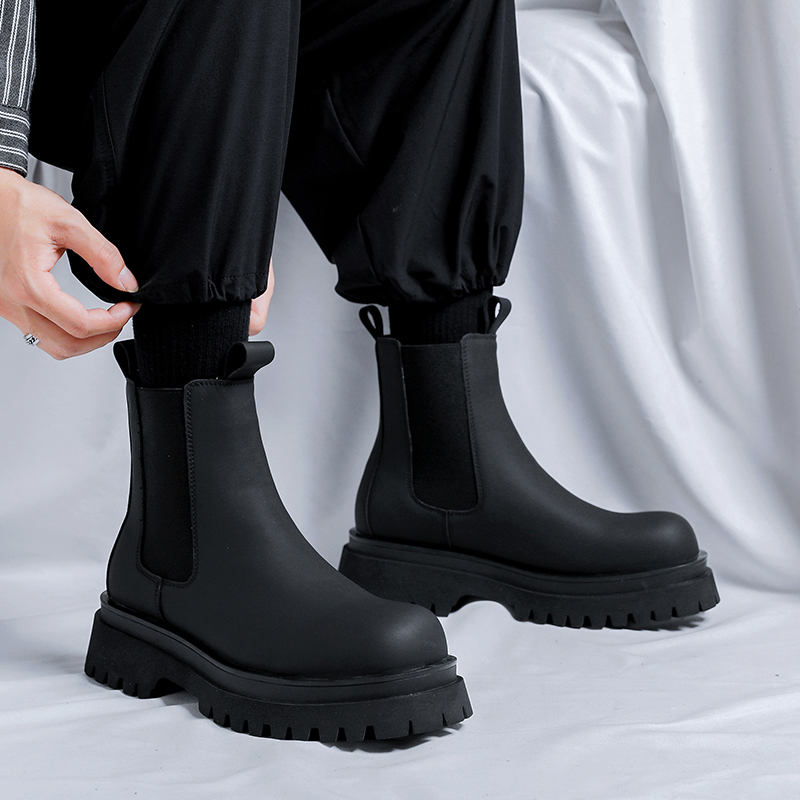 Botas Chelsea de Cano Alto Pre - Leather Work Flats avaliação e preço